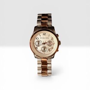 Michael Kors Rose Gold and Silver Chronograph Watch-Preowned